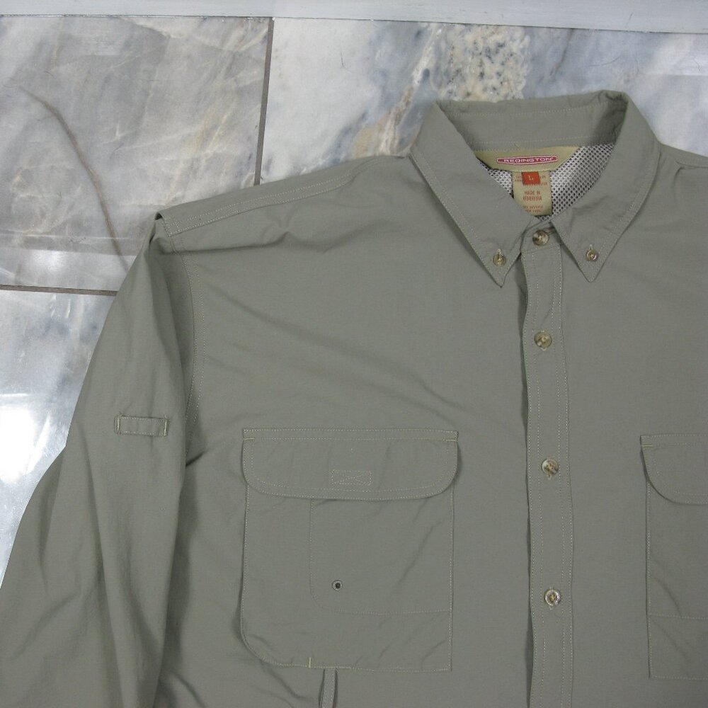 Redington Light Green Long Sleeve Vented River/Fishing Shirt Size Large - Picture 7 of 8